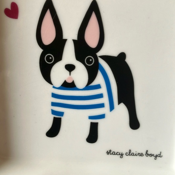 Stacy Claire Boyd: White Ceramic French Bulldog Dog Plate - Picture 4 of 13